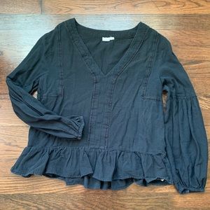 Gap black peasant top